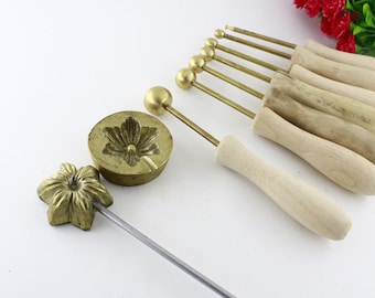 Brass Millinery Flower Making Tools, 7-Piece Petal Shaping Set, Hat Maker Craft Supplies