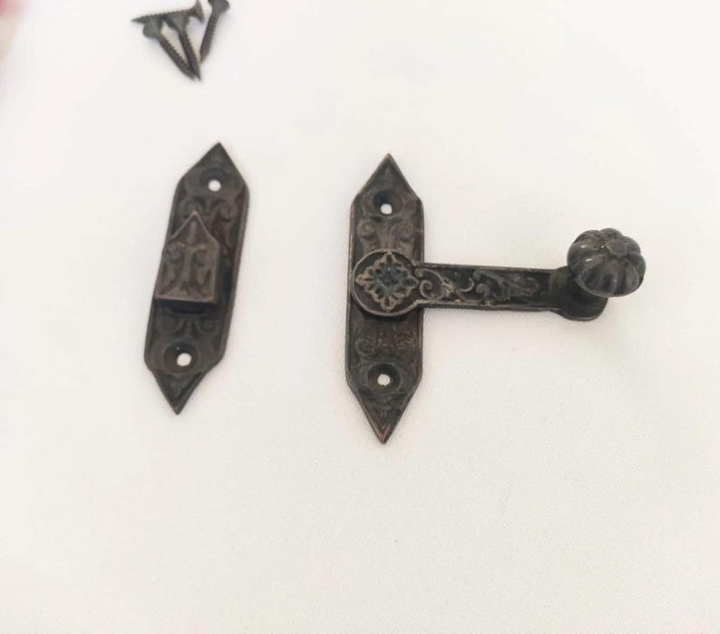 Handcrafted Brass Latch – Rustic Window and Door Hardware, Vintage Home ...