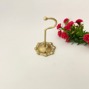 Minimalist brass Plant wall hook | Wall hooks for planter | Decorative brass wall hook | Lantern Hook