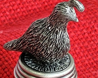 Tapón de corcho con forma de pájaro de peltre vintage para botellas – Accesorio de decoración para bares
