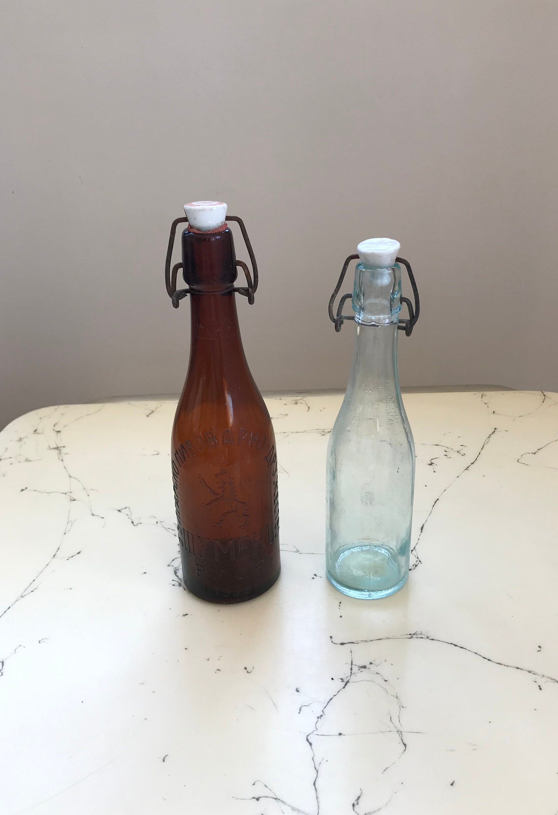 Lot 3 Vieilles Bouteilles De Soda Ain - Villars, Amberieu - Verre Vintage
