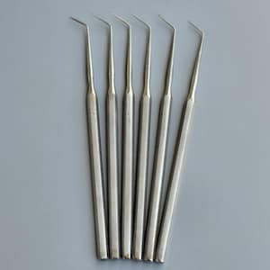 Vintage dental tool - set of 6 dental tools - medical instruments - stainless steel