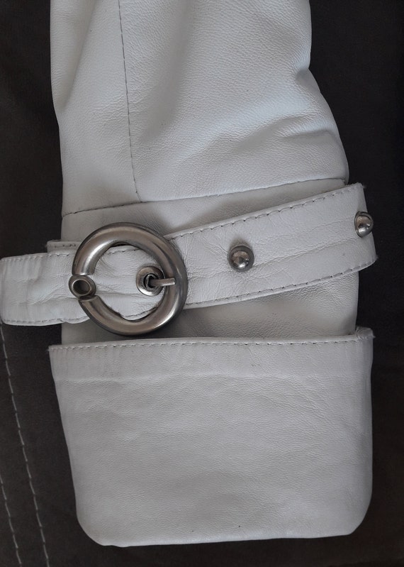 Vintage leather jacket - white women's short jack… - image 5
