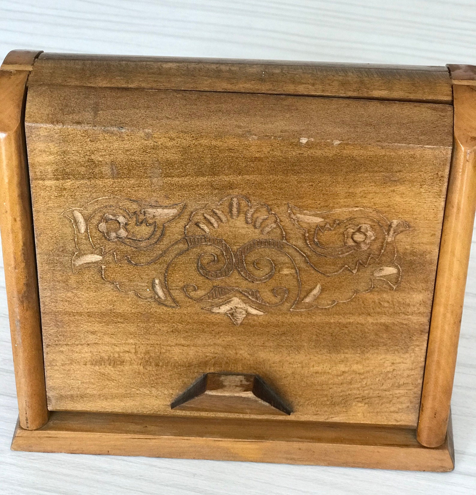 Vintage Wooden Cigarette Box vintage Cigarette Case handmade-decorated