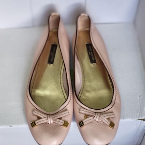 Vintage Louis Vuitton pink leather ballet flats - designer pumps - made in Italy size 36 -ballet flats