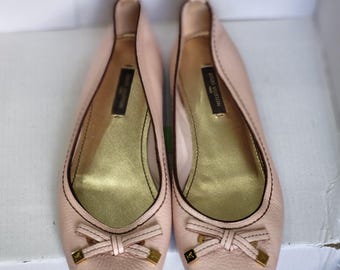 Vintage Louis Vuitton Pink Leather Ballet Flats – Designer Shoes, Size 36