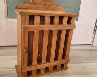 Caja de llaves vintage - Armario de llaves de madera - Caja de llaves de madera - Caja de llaves para colgar en la pared - Almacenamiento de llaves de pared - Organizador de llaves - Colgador de llaves - Alemania