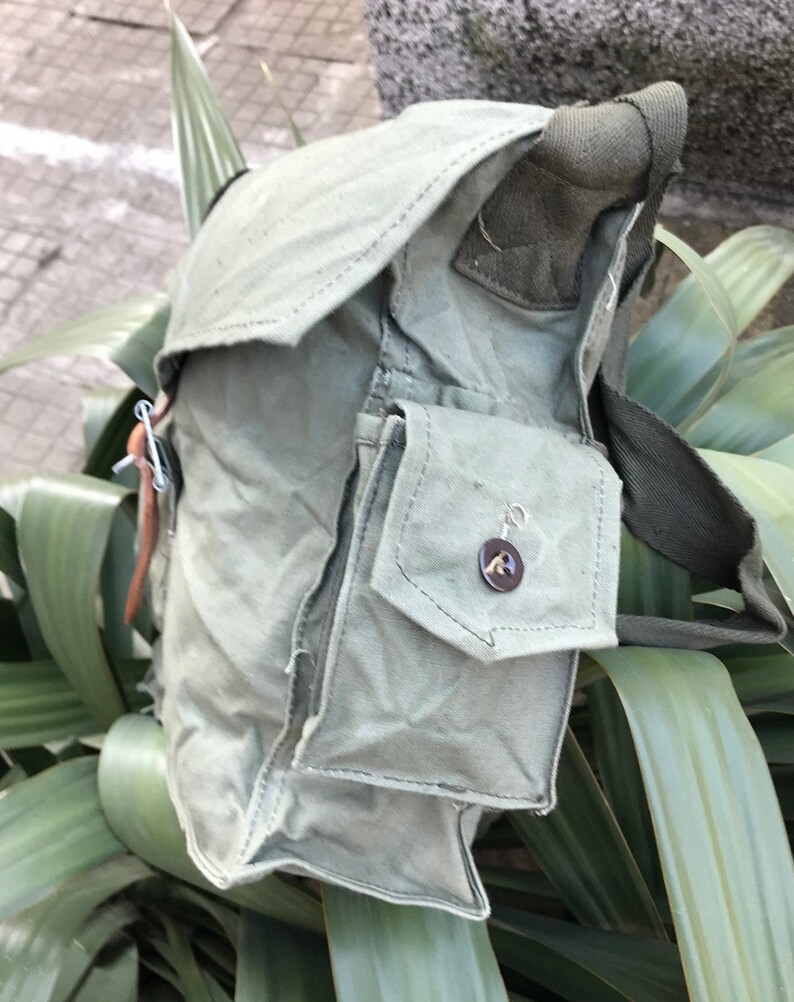 Vintage army bag military bag green military canvas bag Etsy
