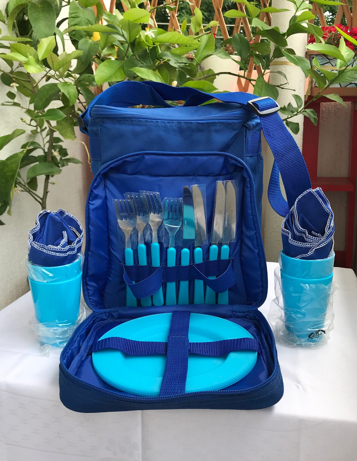 Vintage Picnic Backpack picnic Basket picnic Cooler Etsy