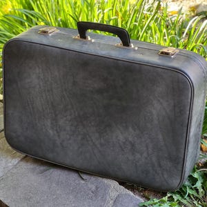 Vintage Kunstleder Koffer-altes Reisegepäck-Vintage deutscher Koffer-Aufbewahrungsgepäck-alter Koffer-Retro Koffer-kleiner Koffer