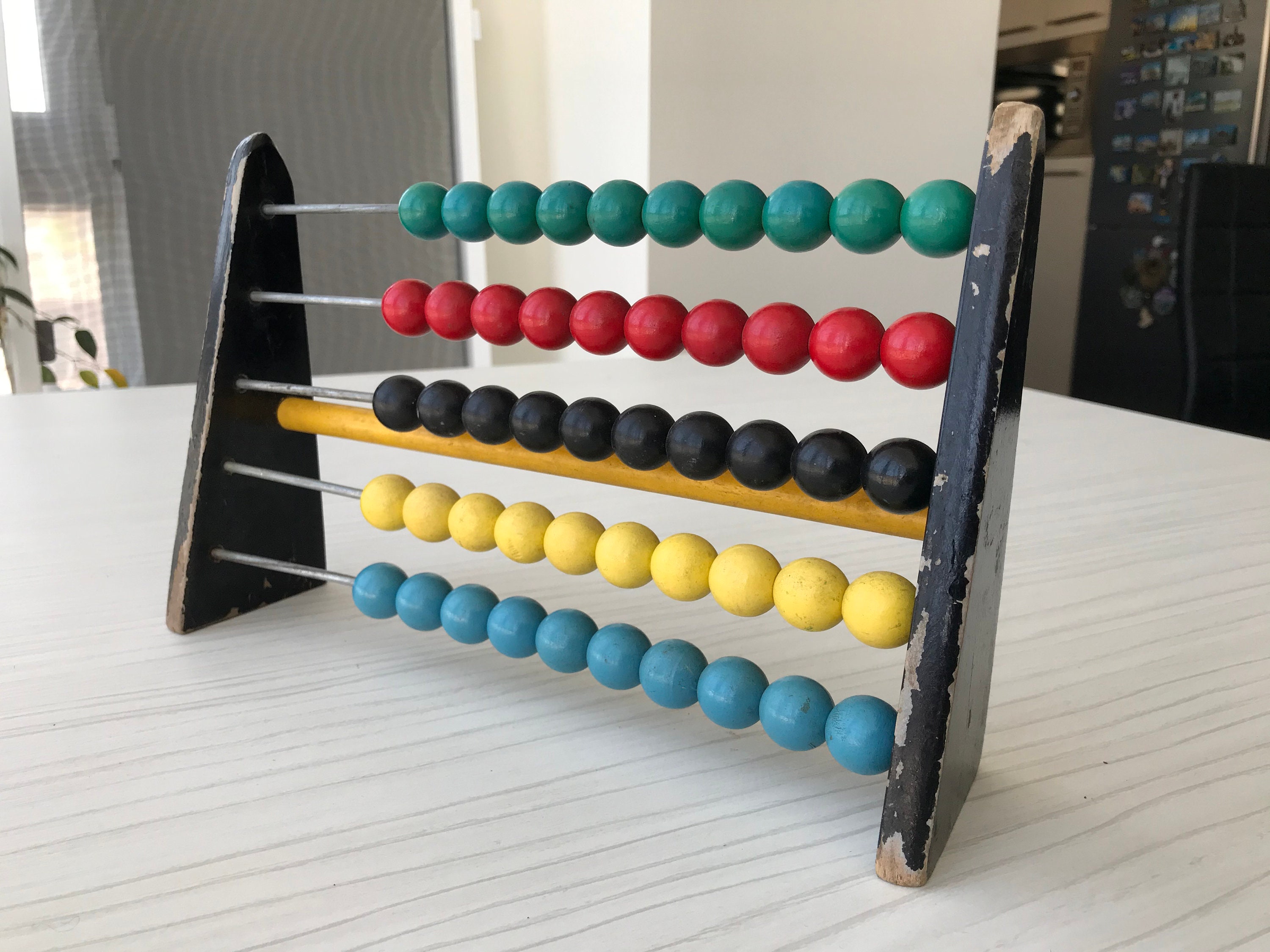 pink wooden abacus