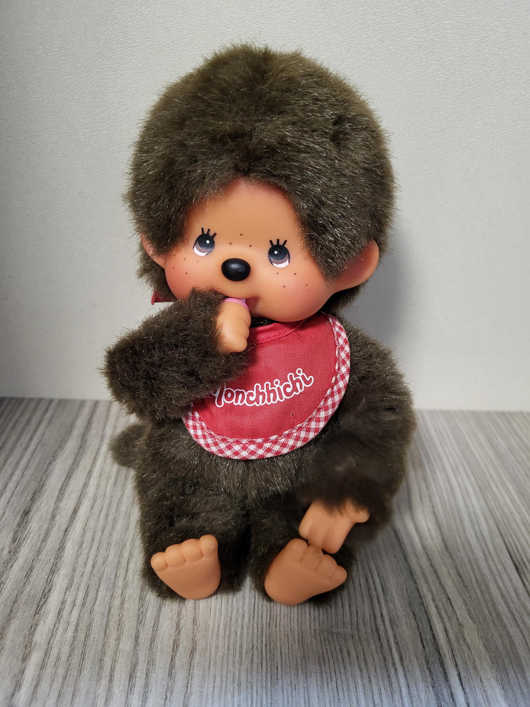 【ヴィンテージ超レア】黄色いモンキーのぬいぐるみ Vintage Monchhichi - Monchhichi Monkey - Japan Plush Doll