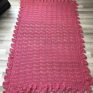 Vintage bedspread -hand crocheted coverlet -hand crocheted bed cover -crochet throw -bedspread -bed cover -blanket -home décor image 6