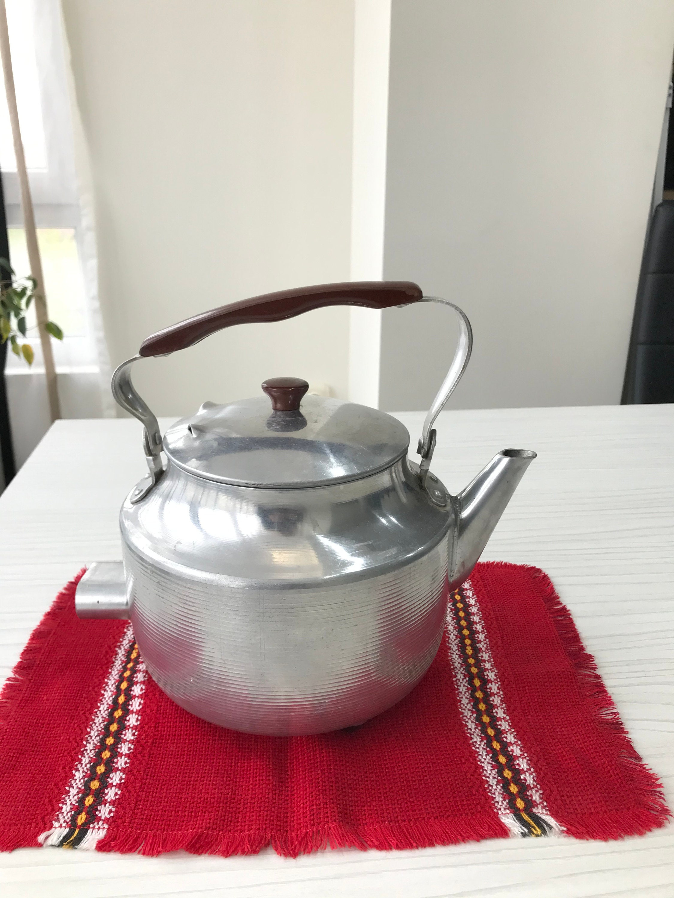 Bollitore A Fischio In Acciaio Inox, Teiera Vintage Da 2 Litri, Adatto A Induzione E Gas, Regalo Natale
