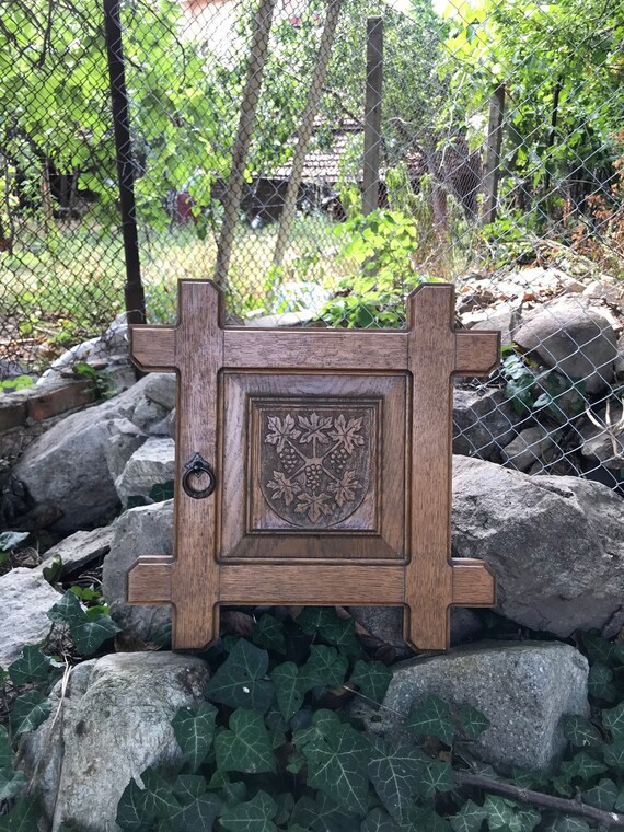 Vintage key box wooden key box wall hanging box for keys Etsy