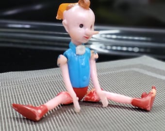 Vintage doll Pinocchio -Pinocchio puppet toy -USSR doll -Puppet Theater -Pinocchio figure -Buratino doll -ancient doll -fairy tale gold key