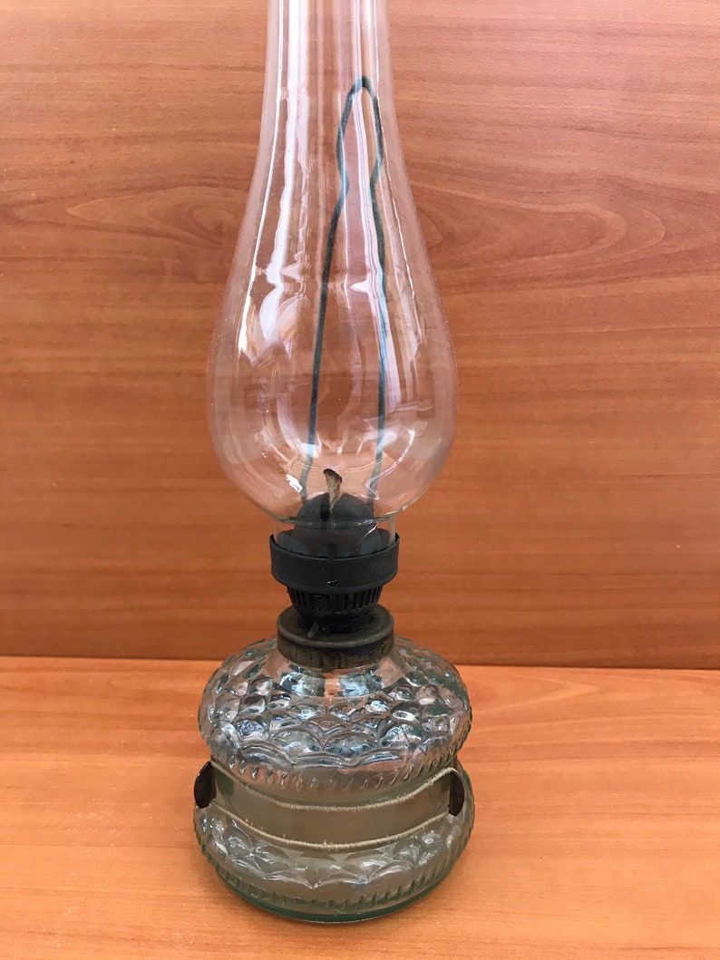 Vintage Gas Lamp Container Glass Oil Lamp Retro Portable Etsy