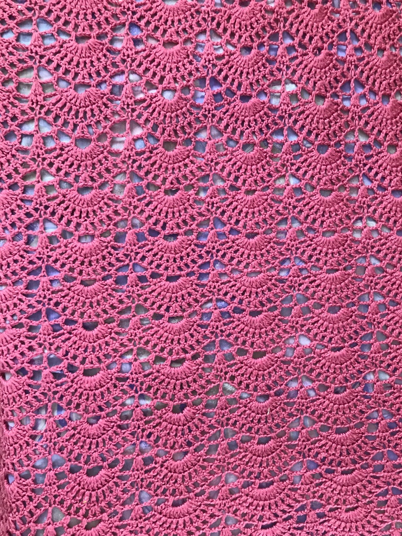 Vintage Hand Crocheted Bedspread crocheted Coverlet hand Etsy