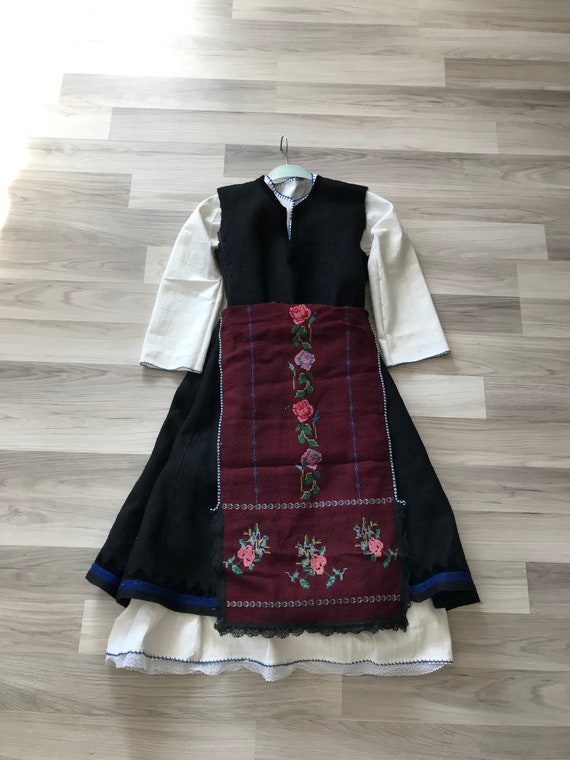 Vintage traditional Bulgarian national costume - a