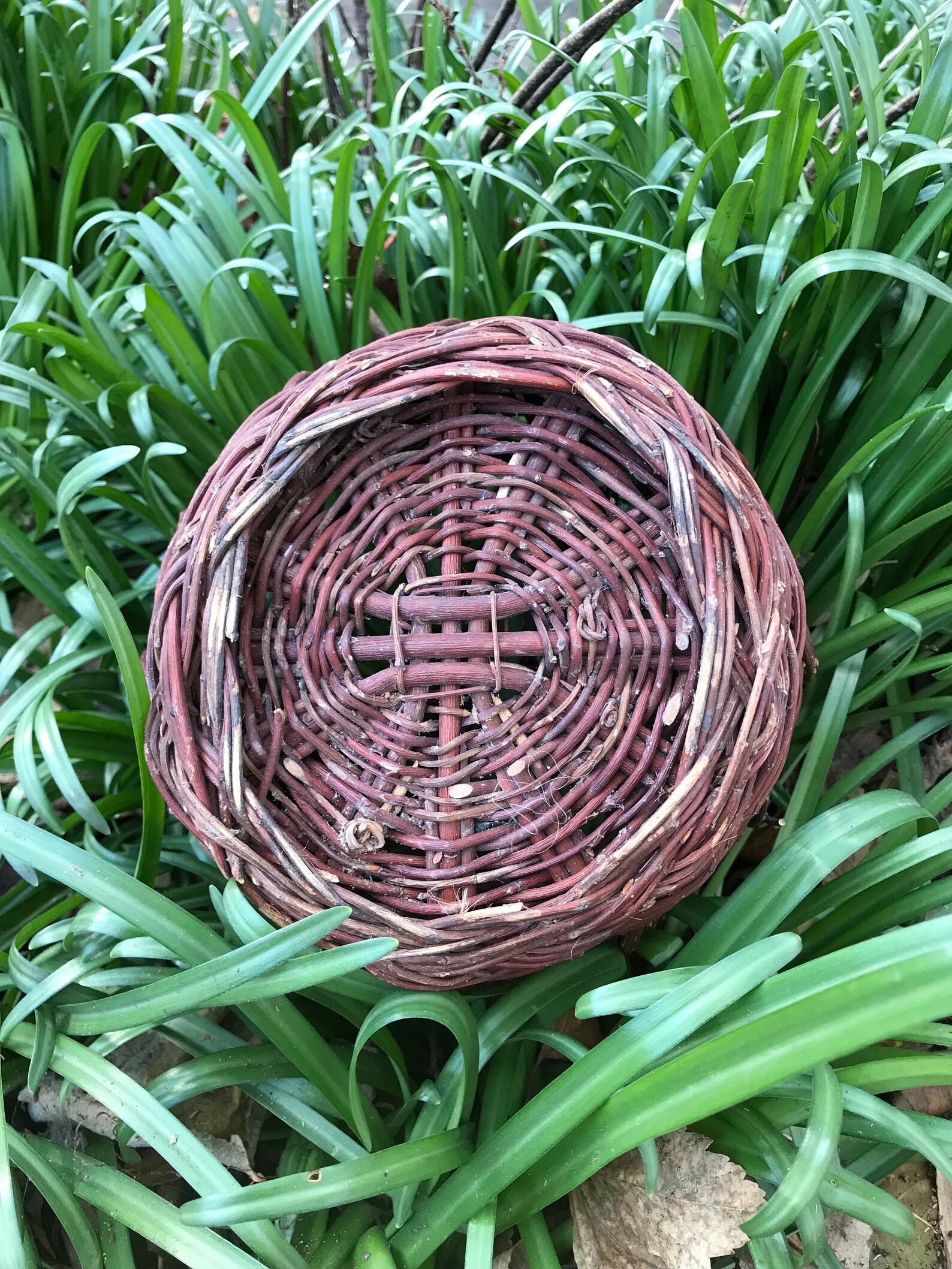 Vintage Basket With Handle handmade Basket rustic Primitive Etsy