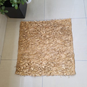 Vintage corn rug 1900s -old corn leaves carpet-hand-knit-woven carpet-traditional Bulgarian rug-handwork carpet-handmade-rustic hand woven