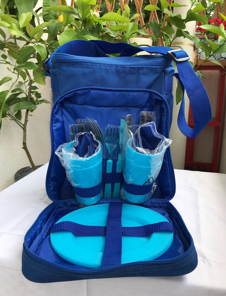 Vintage Picnic Backpack picnic Basket picnic Cooler backpack for