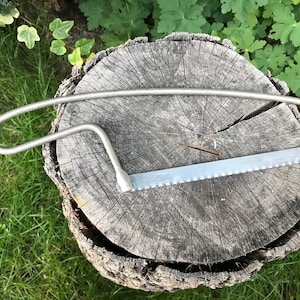 Vintage stainless hacksaw - metal hacksaw - small hacksaw - old hacksaw - bread saw - food -  frozen meat - collectible hacksaw