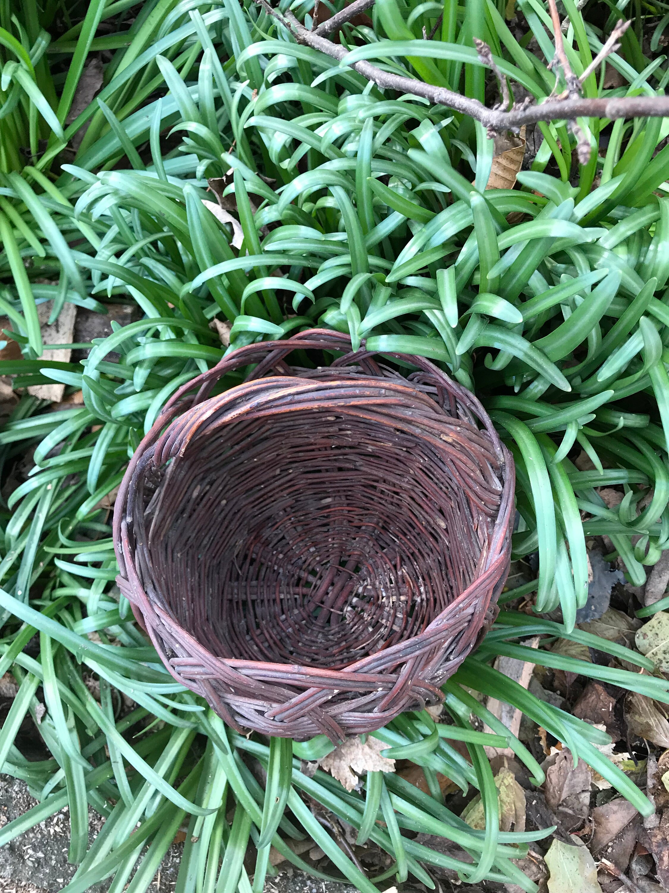Vintage Basket With Handle handmade Basket rustic Primitive Etsy
