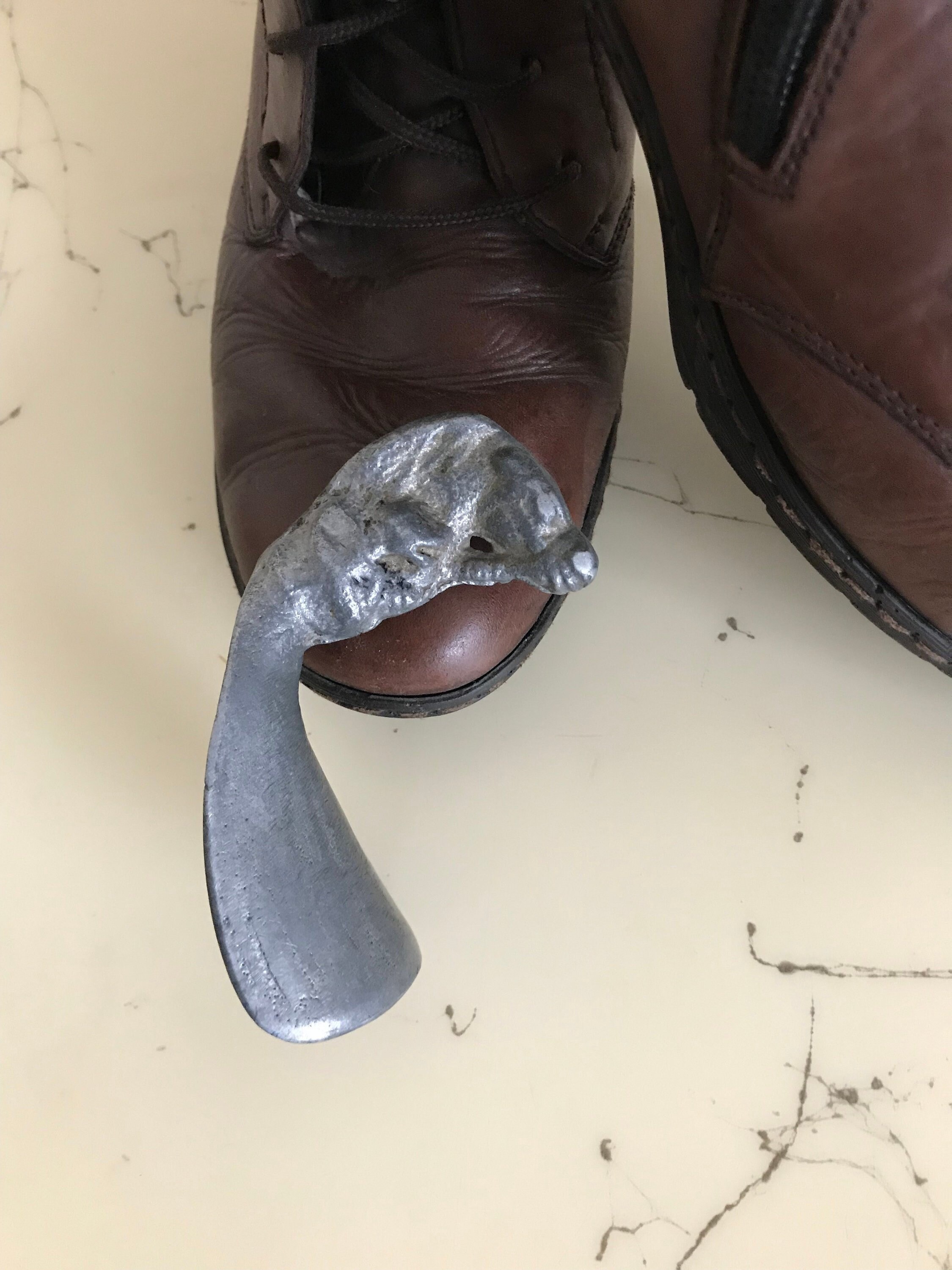 Vintage shoehorn metal shoehorn zapato antiguocabeza de Etsy