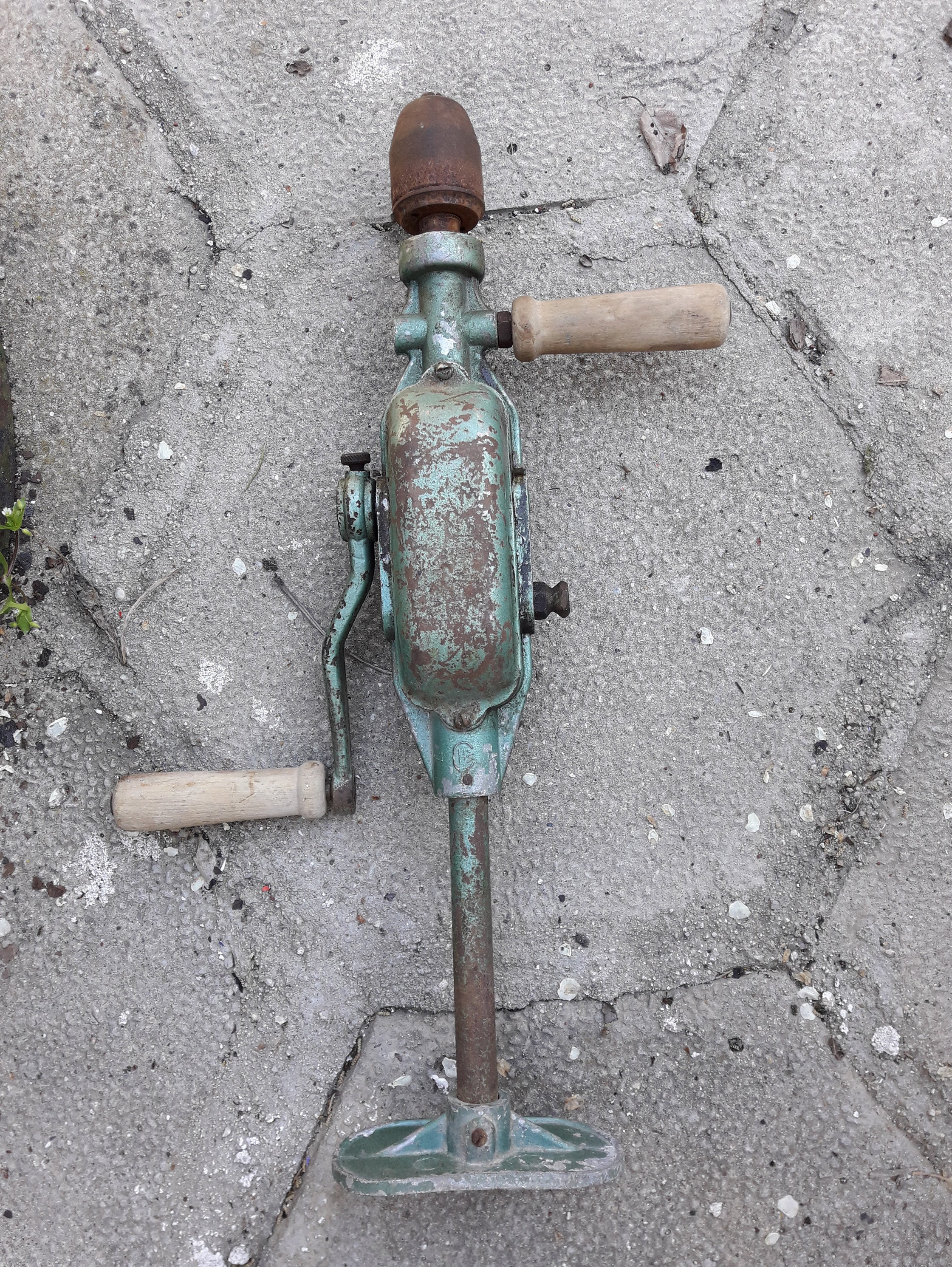 Vintage Hand Crank Drill Vintage Hand Held Crank Drill Antique Manual Drill  