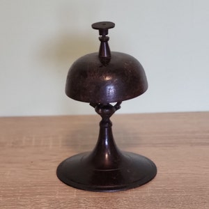 Vintage Bronze Schreibtischglocke -Empfangsglocke -Empfangsglocke - 1950er Jahre