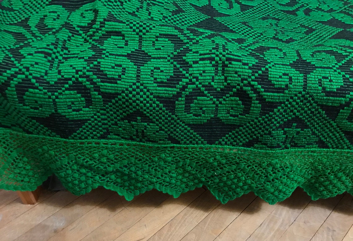 Vintage Hand Woven Bedspread Cover Bed Bedding With Etsy