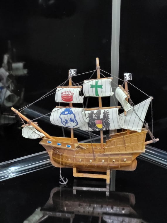 大型 木製 帆船模型 インテリア オブジェ 飾り船 自宅保管品