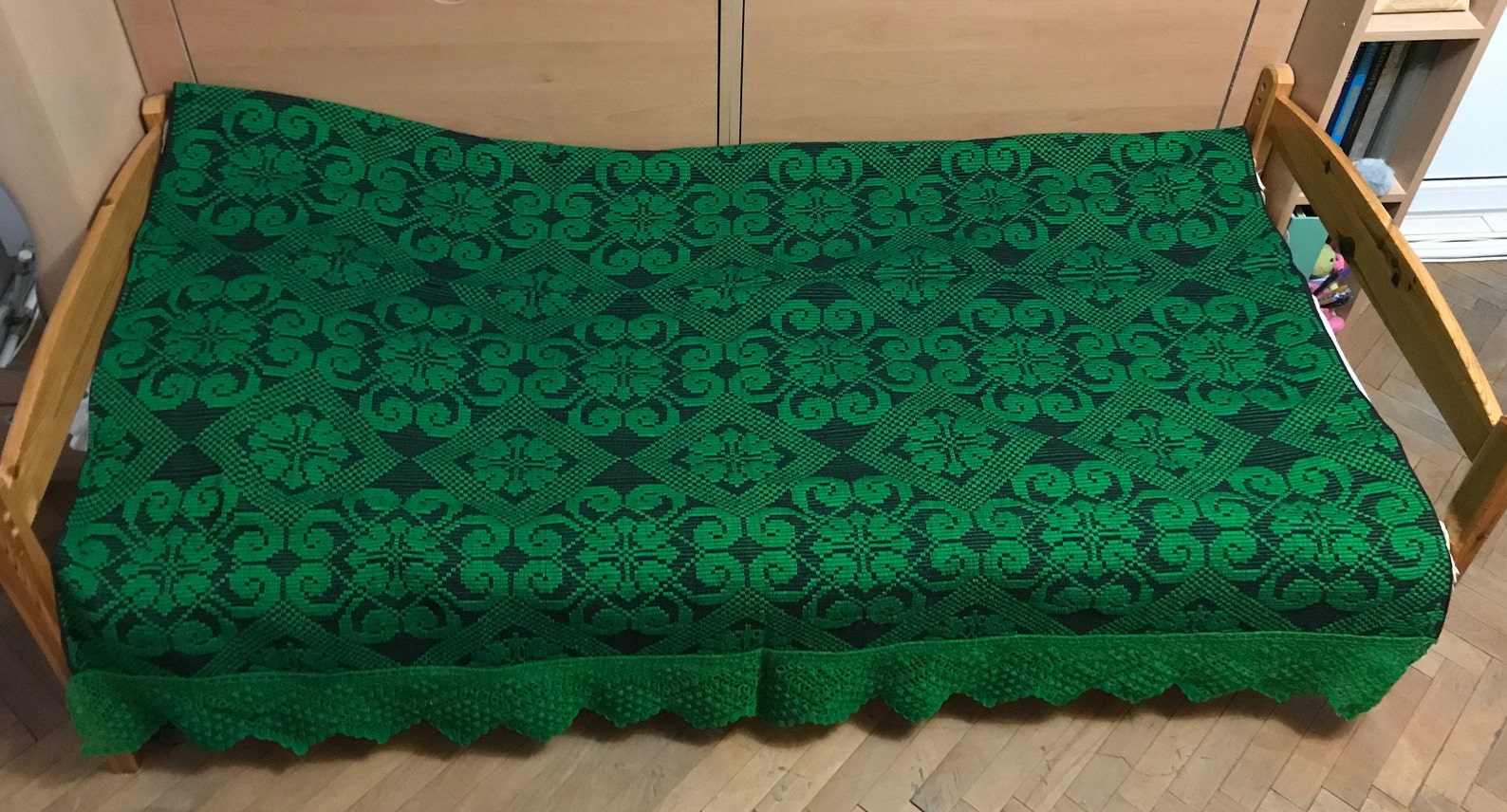Vintage Hand Woven Bedspread Cover Bed Bedding With Etsy