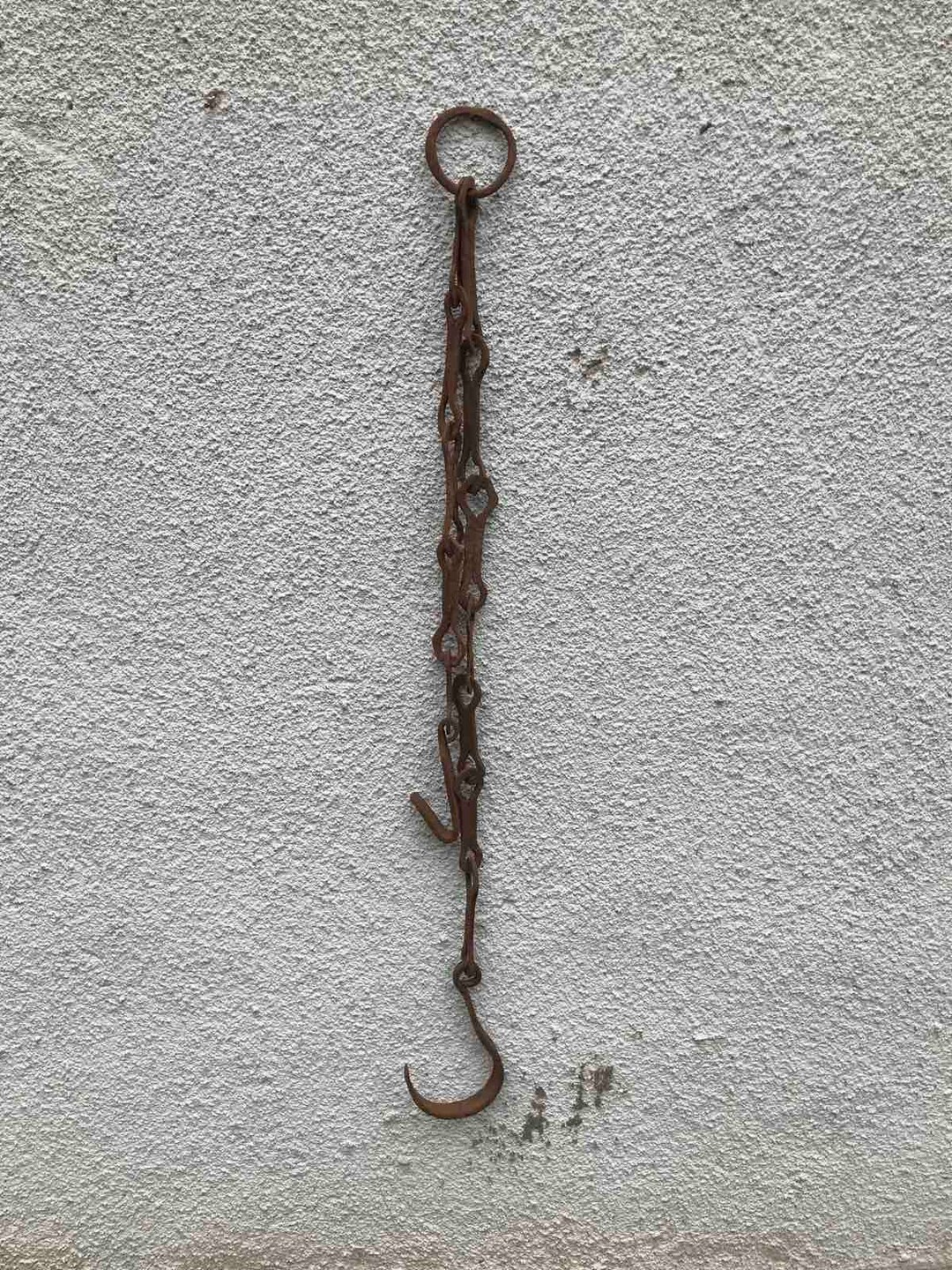 Vintage Fireplace Chain-chain With Three Hooks-antique Primitive Hearth ...