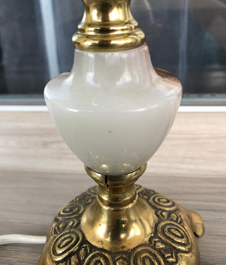 Vintage Onyx Night Lamptable Lampdecorative Lampnight Stand Etsy