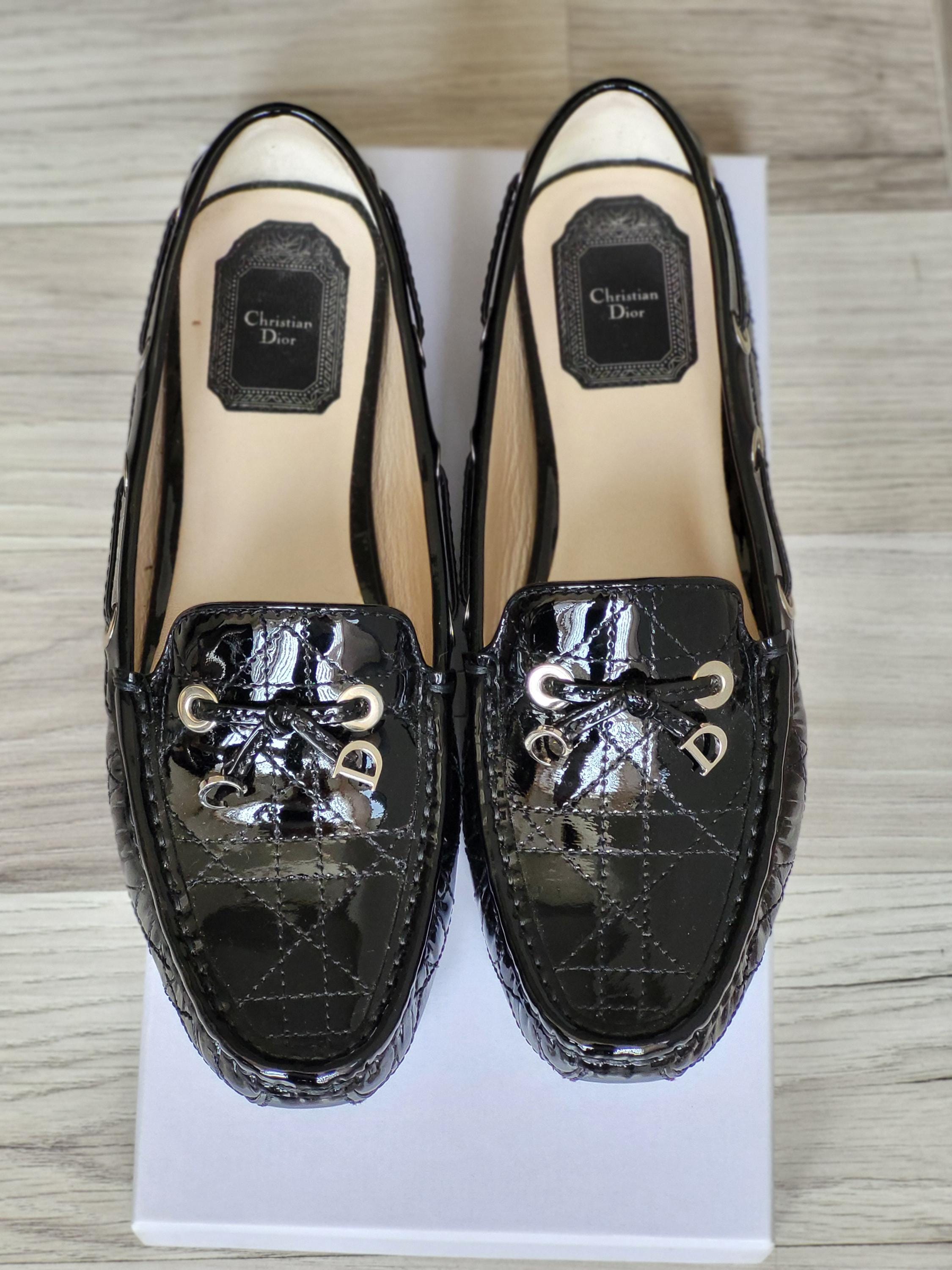 【送料&関税込】Dior Leather Loafers Dior Cd Logo Leather Loafers in Black for Men | Lyst