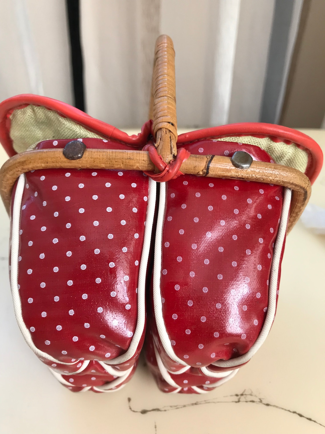 Small Vintage Sewing Basketvintage Sewing Storage Boxbasket Box With Lid for Sewing Threads