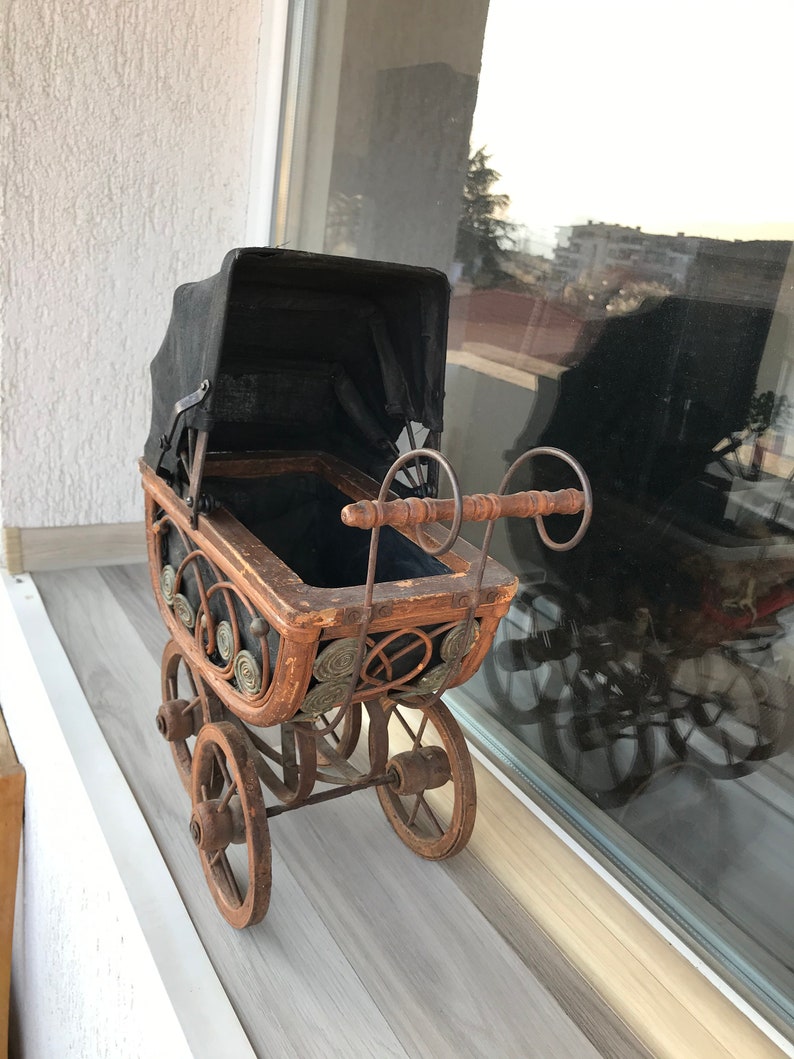 Vintage Doll Pram Vintage Baby Doll Stroller Wicker Rattan Antique Dolls Pram French Victorian