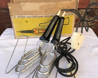 Vintage elektrische schoenendroger uit de USSR – 1991, originele doos