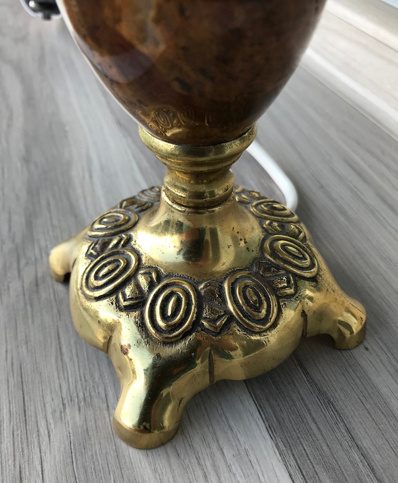 Vintage Onyx Night Lamptable Lampdecorative Lampnight Stand Etsy