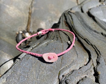 Rose Pink Micro Plastic Charm Bracelet