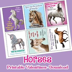 Horses/Valentines/Digital Download/Printable