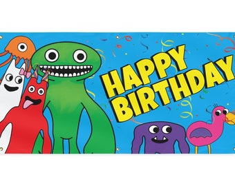 Garten of Banban Happy Birthday 4' x 2' Matte Banner