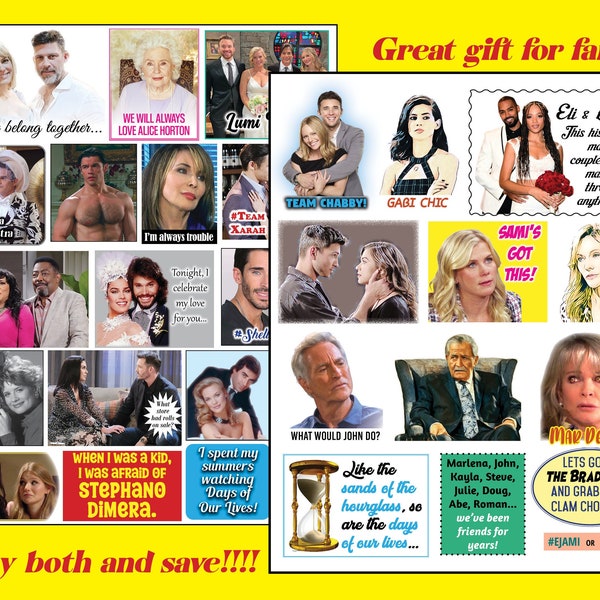 Days of Our Lives Stickers- Chabby, Cin, Bope, Shelle, Xarah, Stayla and more!