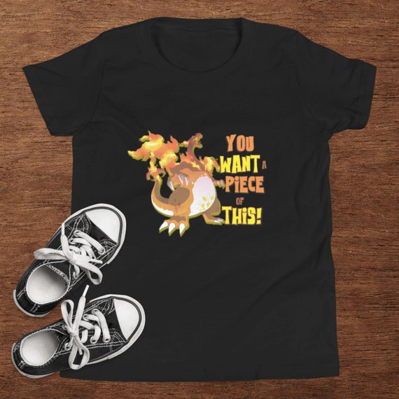Offizielles Pokémon Glurak T-Shirt Für Männer – Orange, 100% Baumwolle, Regular Fit