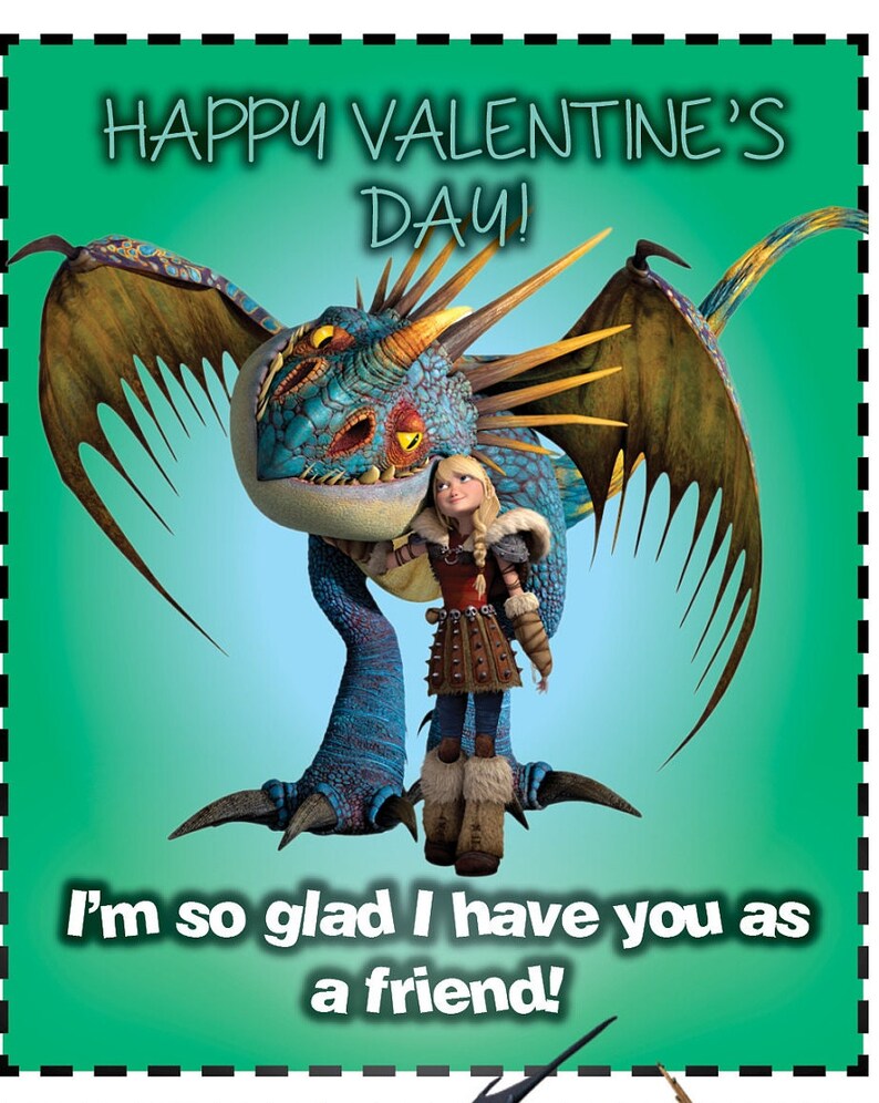 How to Train Your Dragon Printable Valentines/digital Download/png/jpg ...