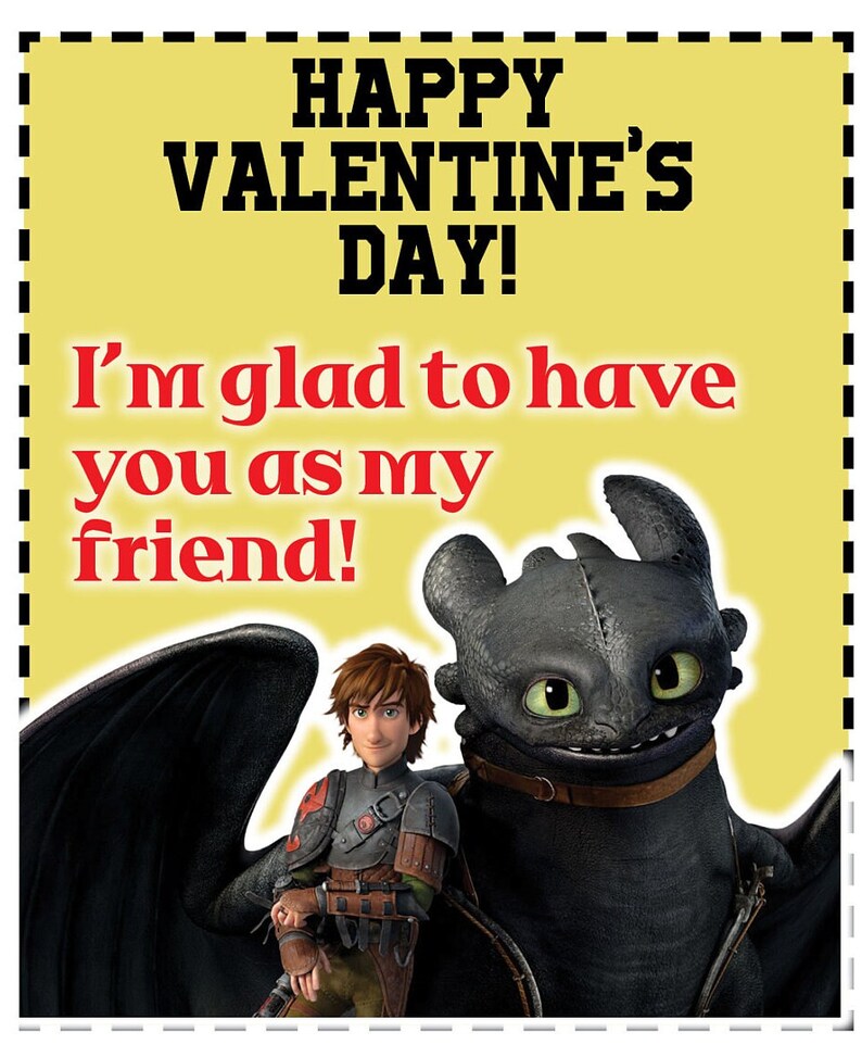 How to Train Your Dragon Printable Valentines/digital Download/png/jpg ...