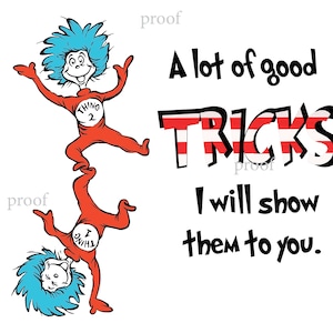 Thing 1 & Thing 2 Digital Download/Dr. Seuss/Katze im Hut/png