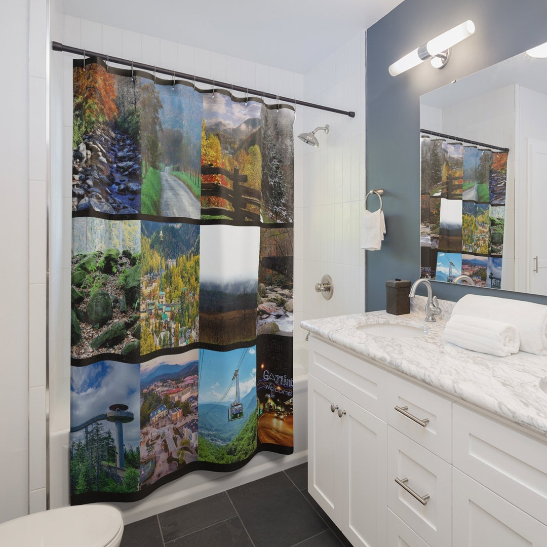 Smokey Mountains Shower Curtain/gatlinburg/pigeon Etsy